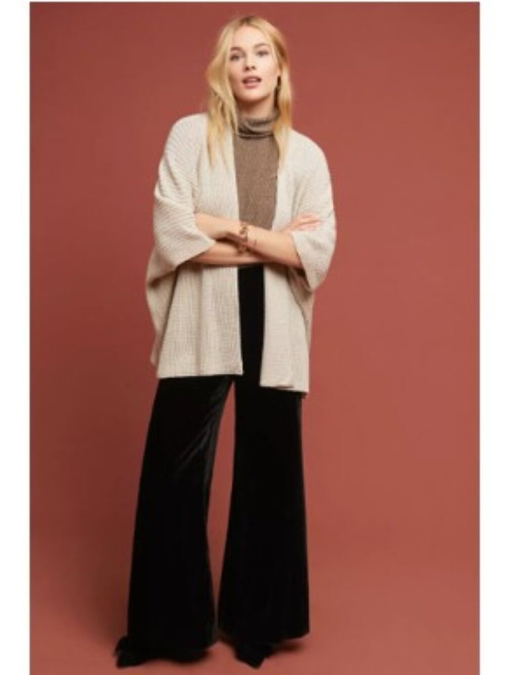 Akemi + Kin Evelyn Ribbed Kimono Sweather in Ivory from Anthropologie – One Size